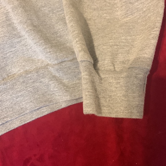 Light Grey Crew Unisex Sweatshirt w/ Cute Cartoon Like Ice Cream Patches Size S - Picture 7 of 8